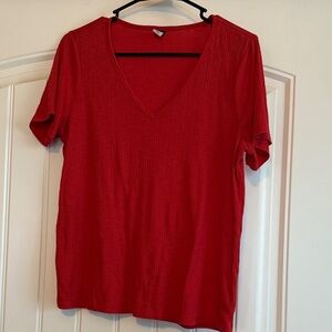Old navy red V-neck women's top